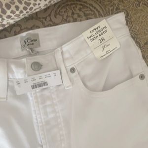 J. Crew Curvy Full Length Demi Boot White NWT